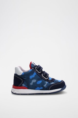 Baskets montantes en cuir de veau - Bleu marine