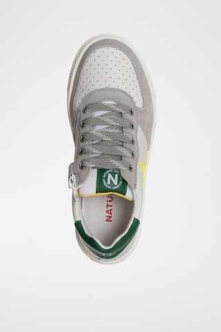 Baskets en cuir - Blanc et gris