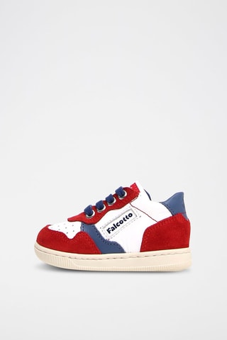 Baskets en cuir - Rouge et blanc