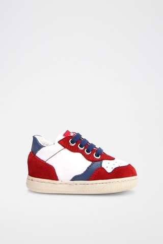 Baskets en cuir - Rouge et blanc