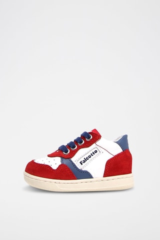 Baskets en cuir - Rouge et blanc