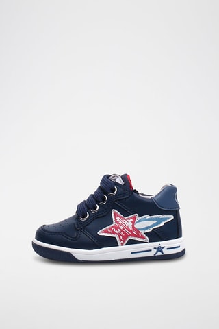 Baskets en cuir - Bleu