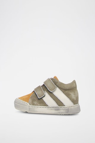 Baskets en nubuck - Vert et jaune