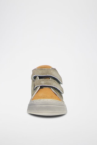 Baskets en nubuck - Vert et jaune