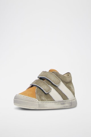 Baskets en nubuck - Vert et jaune