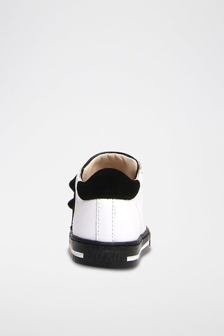 Baskets en cuir - Ecru et noir