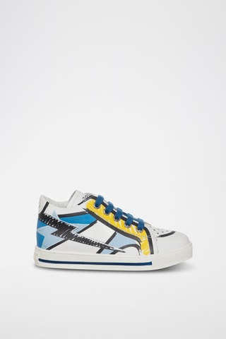Baskets montantes en cuir - Blanc