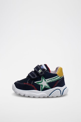 Baskets en nubuck - Bleu marine