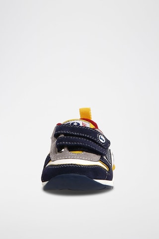Baskets en cuir - Bleu marine et blanc