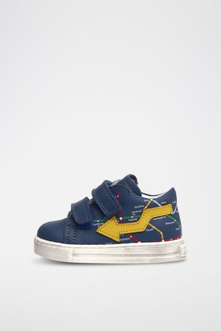 Baskets en cuir - Bleu marine