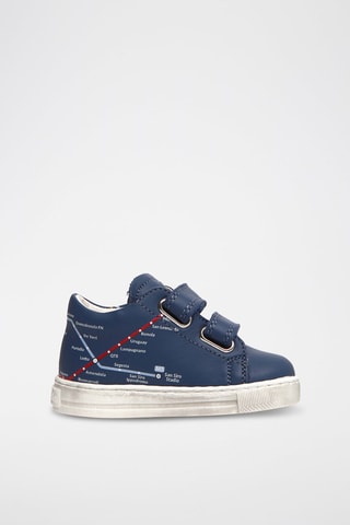 Baskets en cuir - Bleu marine