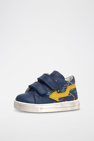 Baskets en cuir - Bleu marine
