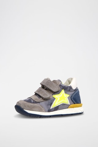 Baskets montantes en cuir - Gris