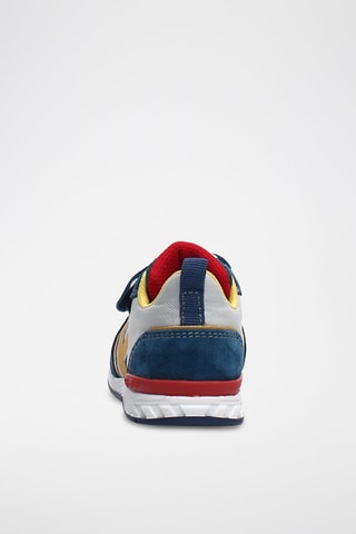 Baskets en nubuck - Bleu pétrole et gris