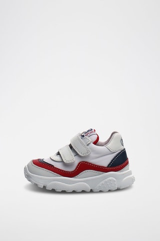 Baskets en cuir de veau - Blanc et rouge