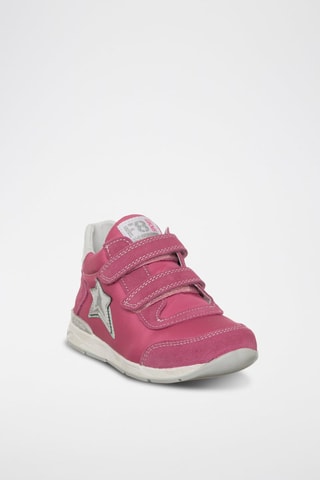 Baskets montantes en cuir - Fuchsia