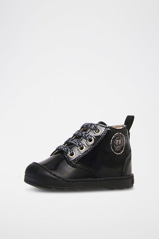 Baskets en cuir verni - Noir
