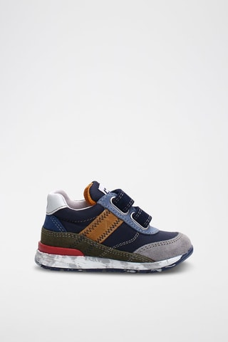 Baskets en nubuck - Bleu et vert
