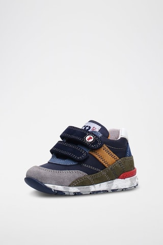 Baskets en nubuck - Bleu et vert