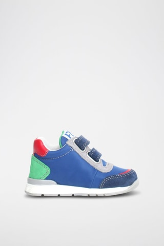 Baskets en cuir New Ferdi - Bleu et gris