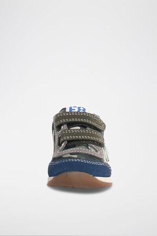 Baskets en cuir New Ferdi - Bleu et kaki