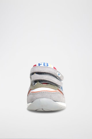 Baskets en cuir Hack - Gris et blanc