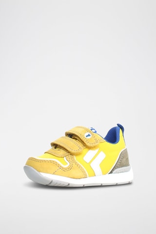 Baskets en cuir Hack - Jaune et bleu
