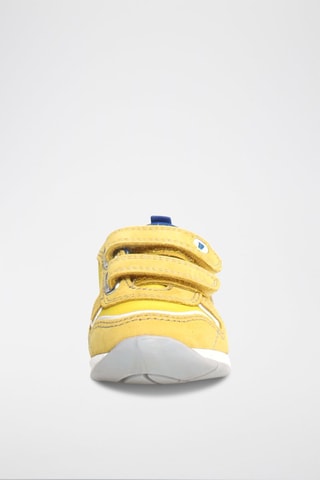 Baskets en cuir Hack - Jaune et bleu