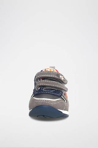 Baskets en cuir Hack - Gris foncé et bleu marine