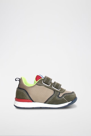 Baskets en cuir Hack - Kaki et gris