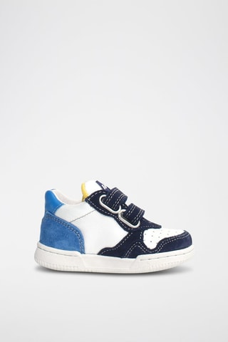 Baskets en cuir Klip - Bleu marine et blanc
