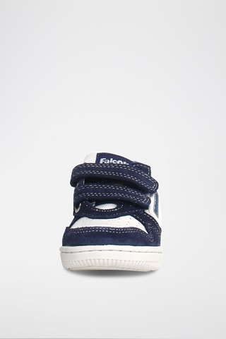 Baskets en cuir Klip - Bleu marine et blanc