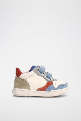 Baskets en cuir Klip - Bleu et écru