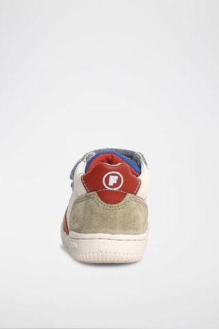 Baskets en cuir Klip - Bleu et écru