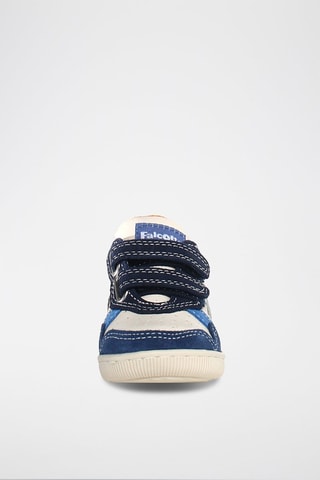 Baskets en cuir Klip - Blanc et bleu marine