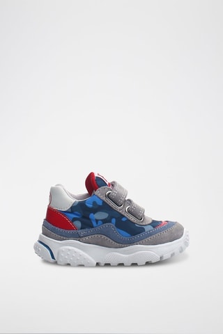 Baskets Amantea en cuir - Gris et bleu