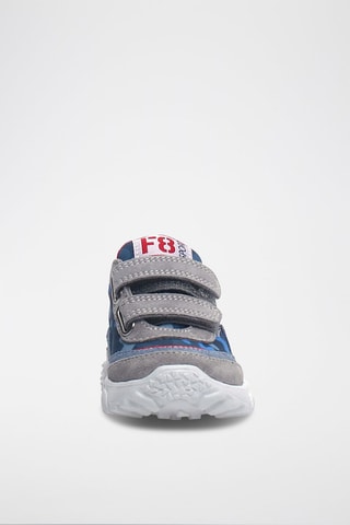 Baskets Amantea en cuir - Gris et bleu