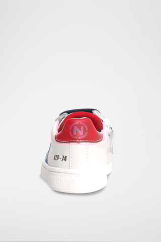 Baskets en cuir de veau Pinn- Blanc