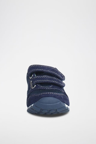 Baskets en cuir de veau - Bleu et vert