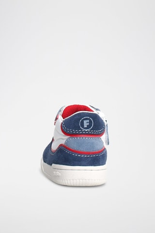 Sneakers montantes en cuir Speed - Bleu marine et blanc