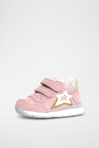 Baskets en cuir New Ferdi - Rose et blanc
