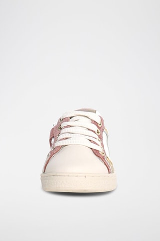 Baskets en cuir Quar - Blanc et vieux rose