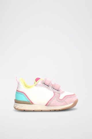 Baskets en cuir Hack - Rose et blanc