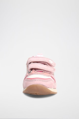 Baskets en cuir Hack - Rose et blanc