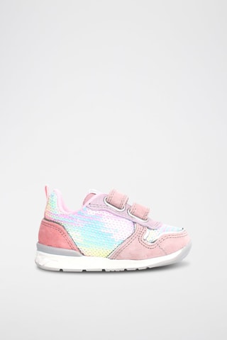 Baskets en cuir Hack - Rose et mauve