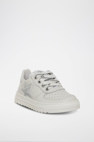 Baskets en cuir Hess - Blanc et gris