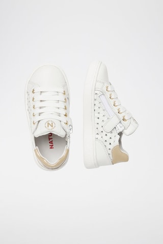 Baskets en cuir Saevel - Blanc et doré