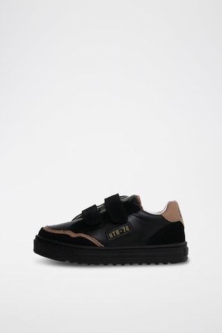Baskets en cuir Ariton - Noir et taupe