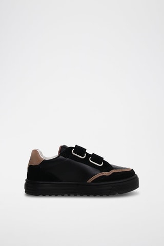 Baskets en cuir Ariton - Noir et taupe