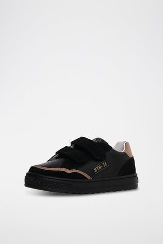 Baskets en cuir Ariton - Noir et taupe